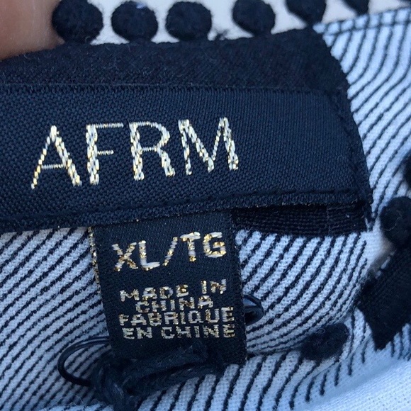 NWT AFRM Womens size XL Blaze Noir Blanc Gingham Plaid knee length skirt - Picture 8 of 8